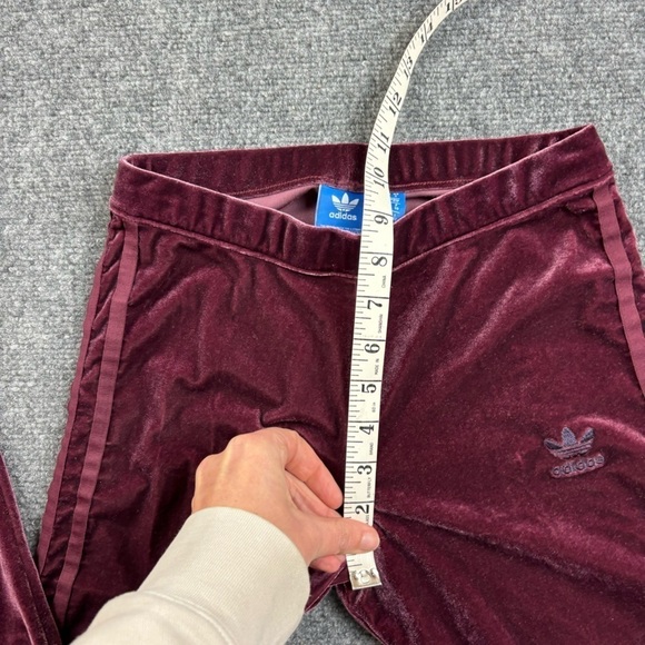 ADIDAS Women’s Maroon/Purple Velvet Vibes Leggings 3 stripes size: Small - Picture 7 of 8